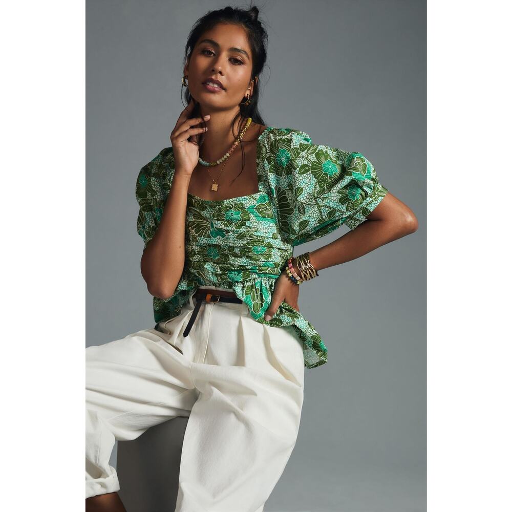 Anthropologie Nikasha Babydoll Poplin Blouse - XS Women - Picture 3 of 10
